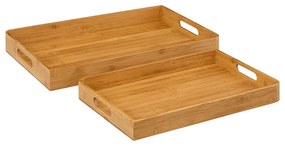 Δίσκοι Σερβιρίσματος (Σετ 2τμχ) F-V Lot Of2 Bamboo Tray 189700