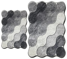 Πατάκια Μπάνιου Circle 359CHL2567 (Σετ 2τμχ) Grey L'essentiel Maison 60x100cm Πολυέστερ