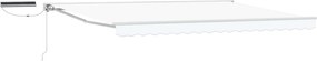 vidaXL Ηλεκτρικό Αναδιπλούμενο Σκίαστρο Λευκός 4 x 3 μ