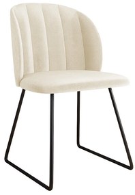 Καρέκλα Comfivo 101, Ανοιχτό καφέ, Μαύρο, 80x52x58cm, 8 kg, Ταπισερί, Μεταλλικά | Epipla1.gr