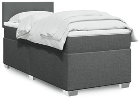 ΚΡΕΒΑΤΙ BOXSPRING ΜΕ ΣΤΡΩΜΑ ΣΚΟΥΡΟ ΓΚΡΙ 90X200 ΕΚ. ΥΦΑΣΜΑΤΙΝΟ 3288065