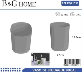 Θήκες οδοντόβουρτσας πλαστικές σε σετ 5Χ - Grey - 21591