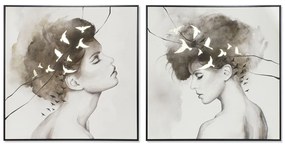 Καμβάς DKD Home Decor πολυστερίνη Καμβάς 100 x 4 x 100 cm