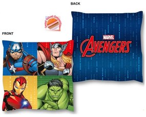 Μαξιλάρι Διακοσμητικό Παιδικό 3D (Με Γέμιση) Marvel Avengers 53 38X38 Blue DimCol 38Χ38 Velboa
