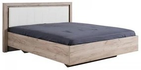 ΚΡΕΒΑΤΙ Astor 160 Grey Oak - Λευκή Δερματίνη 178.5*208.5*100.5 11008488