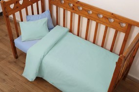 Σετ Σεντόνια Κούνιας 120x165 3100 Φανέλλα Μέντα Viopros