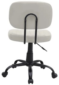 Καρέκλα γραφείου Romano Megapap από τεχνόδερμα χρώμα λευκό 46x53x79/86εκ.