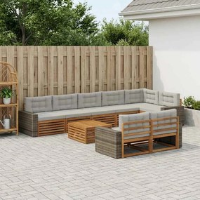 vidaXL Σειρά Καναπέ Εξωτερικού με μαξιλάρι 9 pcs