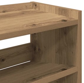 ΡΑΦΙ ΠΑΠΟΥΤΣΙΩΝ  ARTISAN OAK 80X25X100 CM ΚΑΤΑΣΚΕΥΑΣΜΕΝΟ ΞΥΛΟ 859904