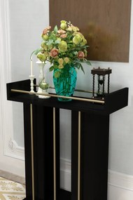 Stewehome Κονσόλα με ράφι μοντέρνου στιλ 75x85x85 cm