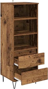 vidaXL Highboard Παλιό Ξύλο 40 x 36 x 110 εκ. Επεξεργασμένο ξύλο