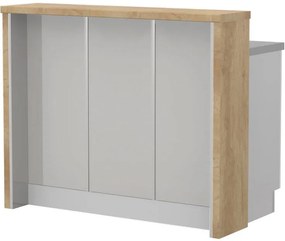 Πάγκος νησίδας Modena-Μήκος: 120 εκ.-Γκρι ανοιχτό-Nebraska Oak