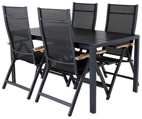 Σετ Τραπέζι και καρέκλες Dallas 3141, Polyξύλο, Μέταλλο, Ύφασμα | Epipla1.gr