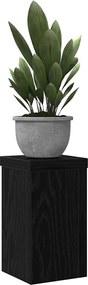 vidaXL Βάση φυτών 2 pcs Μαύρη Οξυά 10 x 10 x 18 cm Επεξεργασμένο ξύλο