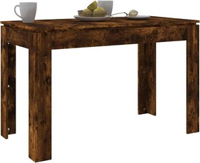 vidaXL Τραπέζι Τραπεζαρίας Καπνιστή Δρυς 120x60x76 εκ. Επεξ. Ξύλο