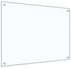 vidaXL Πλάτη Κουζίνας Διαφανής 80 x 60 εκ. από Ψημένο Γυαλί