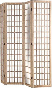 VEVOR Room Divider Japanese Wall Divider 4 Pane for Room Separation (Natural)