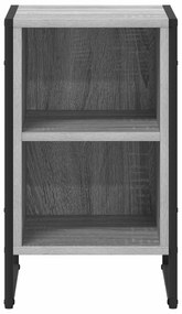 vidaXL Κομοδίνο 2 pcs Γκρίζο Σονομα 39.5 x 30 x 50 εκ
