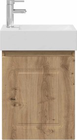 vidaXL Μονάδα μπάνιου με βρύση Artisan Δρυς 45,5 x 22,5 x 84 εκ