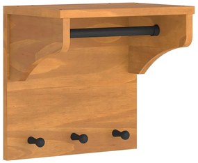 vidaXL Επίτοιχη κρεμάστρα παλτών SANDNES 43x30x42 εκ. Πεύκο μασίφ ξύλο
