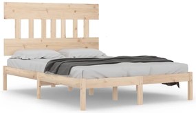 vidaXL Πλαίσιο Κρεβατιού 140 x 200 εκ. από Μασίφ Ξύλο