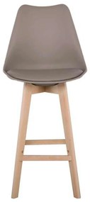 Σκαμπώ BAR MARTIN PP Sand Beige Beige 49x57x74/111cm (Σετ 4 ΤΕΜ)