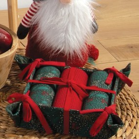 Χριστουγεννιάτικα Ποτηρόπανα Δώρου (Σετ 3τμχ) Nef-Nef Homeware Leaves