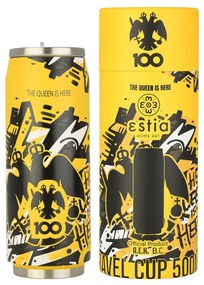 Estia 00-27148 Travel Cup Save the Aegean Ποτήρι Θερμός Ανοξείδωτο BPA Free 500ml AEK BC Edition The Queen is Here με Καλαμάκι