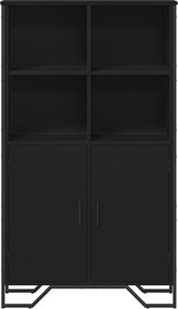 vidaXL Ντουλάπι Μαύρο 79,5x35,5x137,5 εκ. Επεξεργασμένο Ξύλο