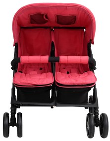 vidaXL Καρότσι Διδύμων Κόκκινο Ατσάλινο