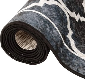 vidaXL Χαλί Πλενόμενο Μαύρο και Λευκό 80x150 εκ.