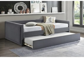 ŁÓŻKO ELMO VELVET 120X200 SZARY /CZARNY BLUVEL 14 DIOMMI-80-3581