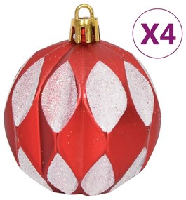 vidaXL Σετ Μπάλες Χριστουγεννιάτικες 64 τεμ. Κόκκινες και Λευκές