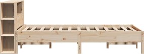 vidaXL Κρεβάτι Βιβλιοθήκη Χωρίς Στρώμα 120x200 εκ Μασίφ Ξύλο Πεύκο
