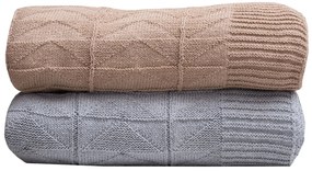 Κουβέρτα/Ριχτάρι Καναπέ Πλεκτή 125x170 Νόλαν Μπεζ Viopros