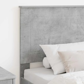 vidaXL Κεφαλάρι Σκυρόχρωμο Γκρι 100 cm Μηχανικά επεξεργασμένο ξύλο