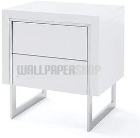Gap Κομοδίνο Μαύρο / Λευκό Ματ 50x40x55