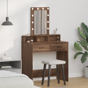 vidaXL Τραπέζι περιποίησης Καφέ 79 x 41 x 140 εκ. Επεξεργασμένο ξύλο