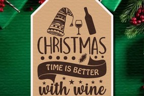 Σετ των 3 Intra απο ξύλο plywood 3mm-4mm πάχος Χριστουγεννιάτικο δώρο ετικέτας Δίασταση 5x10 cm INTRAFABR-41477858