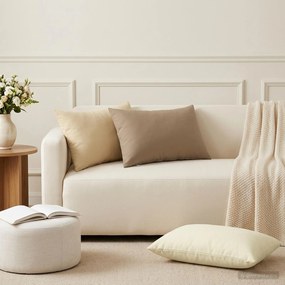 vidaXL Κάλυμμα Μαξιλαριού 2 pcs HEERLEN Κρεμ 50 x 80 cm Πολυεστέρας