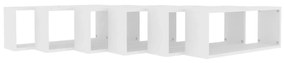 Ράφια Κύβοι Τοίχου 6 τεμ. Λευκά 60 x 15 x 23 εκ. Μοριοσανίδα - Λευκό