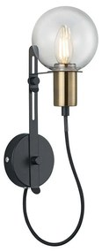 Φωτιστικό Τοίχου Nacho 200800132 Black-Gold Trio Lighting Metal