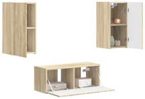 vidaXL Σετ επίπλου τηλεόρασης 2 pcs Δρύς Sonoma Επεξεργασμένο ξύλο