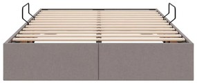 vidaXL Κρεβάτι Αποθήκης με στρώμα Taupe 120 x 200 cm ύφασμα