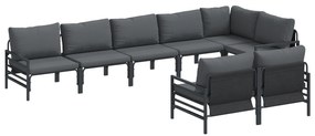 vidaXL Σετ Καναπέ Κήπου 8 pcs Ανθρακί Ατσάλι