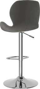 vidaXL Σκαμπό Μπαρ 2 τεμ. Σκούρο Γκρι Βελούδινα