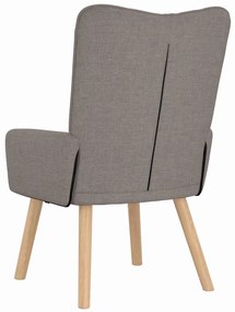 vidaXL Χαλαρωτική Πολυθρόνα Taupe 63 x 67 x 94 εκ. ύφασμα