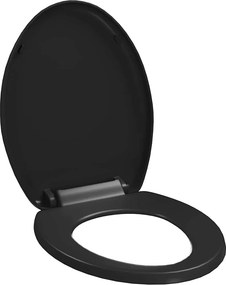 vidaXL Κάλυμμα Λεκάνης με Soft Close &amp; Quick Release Μαύρο