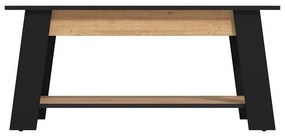 Τραπεζάκι Σαλονιού Piave Artisan Oak - Μαύρο Μάτ 101x55x47 εκ. 101x55x47 εκ.