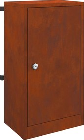 vidaXL γραμματοκιβώτιο με αποθήκευση Σκ rusty 30 x 20 x 55 εκ.